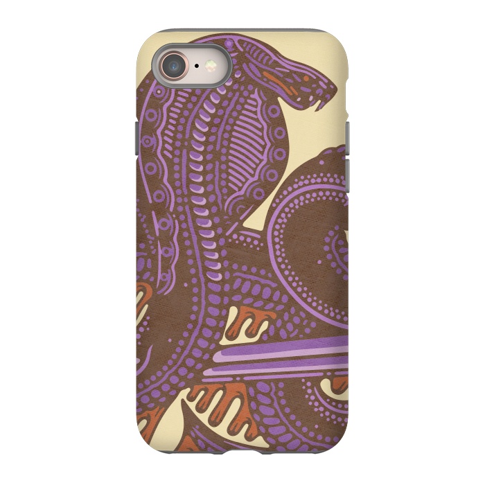 iPhone 8 StrongFit Purple Snake by Carlos Maciel