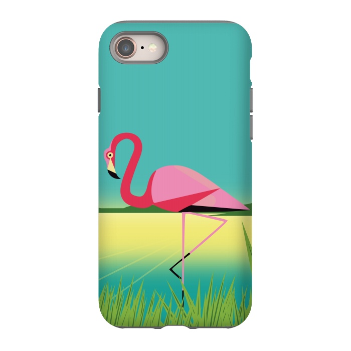 iPhone 8 StrongFit Flamingo Landscape by Carlos Maciel