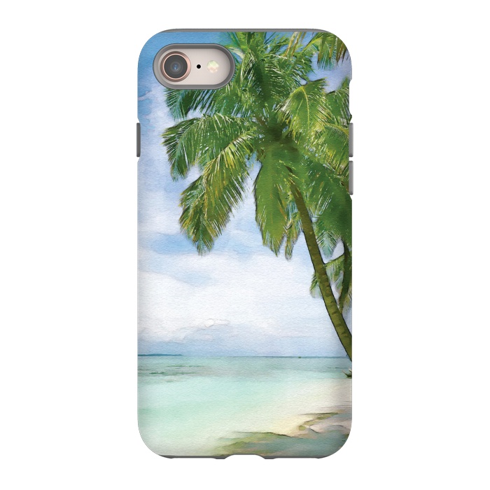 iPhone 8 StrongFit Watercolor Beach by Creativeaxle