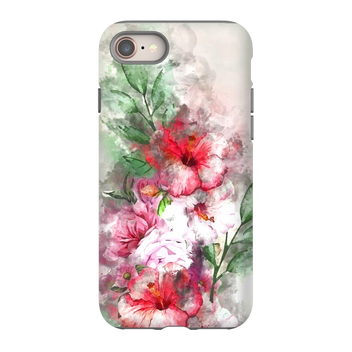 iPhone 8 StrongFit Hibiscus Garden by Creativeaxle