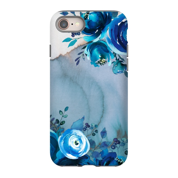 iPhone 8 StrongFit Blue Floral Spring Garden by  Utart