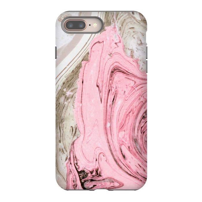 iPhone 8 plus StrongFit Nude+ Pink Marble by Uma Prabhakar Gokhale