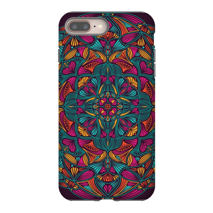 iPhone 8 plus StrongFit Colorful Mandala 013 by Jelena Obradovic