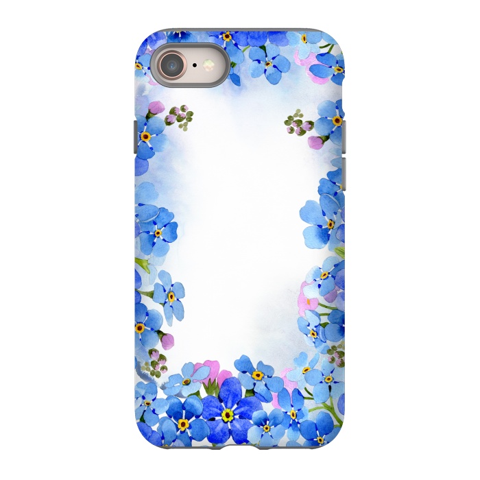 iPhone 8 StrongFit Forget me not - floral spring dream on white by  Utart