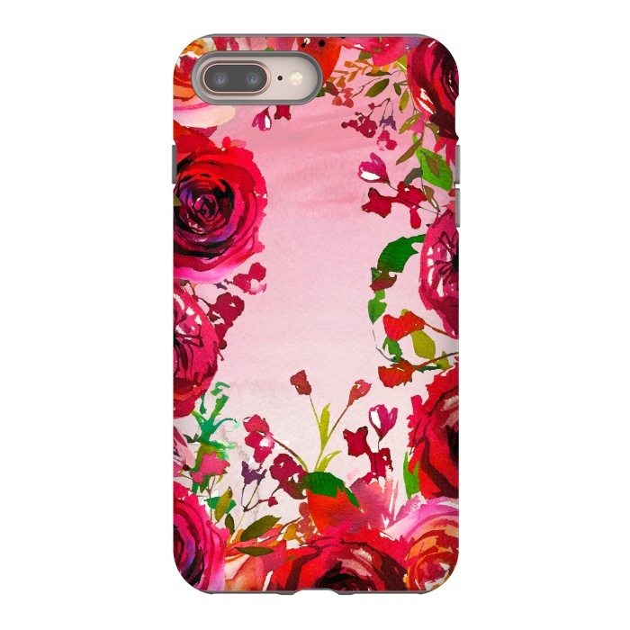 iPhone 8 plus StrongFit Moody red Rose Flowers by  Utart