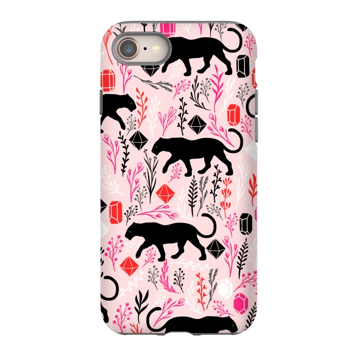 iPhone 8 StrongFit Cute Panther by Karolina