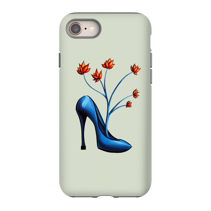 iPhone 8 StrongFit High Heel Shoe And Flower Bouquet Art by Boriana Giormova