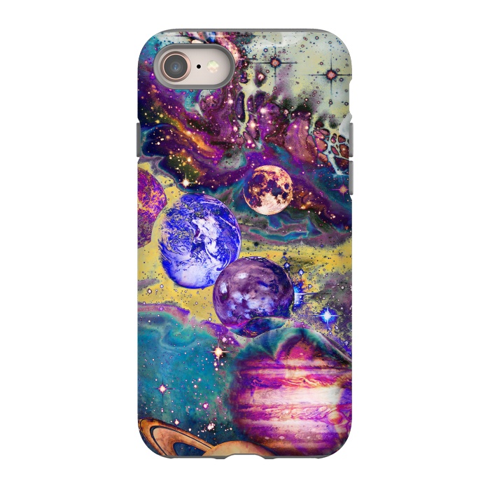 iPhone 8 StrongFit Psychedelic vibrant space explosion by Oana 