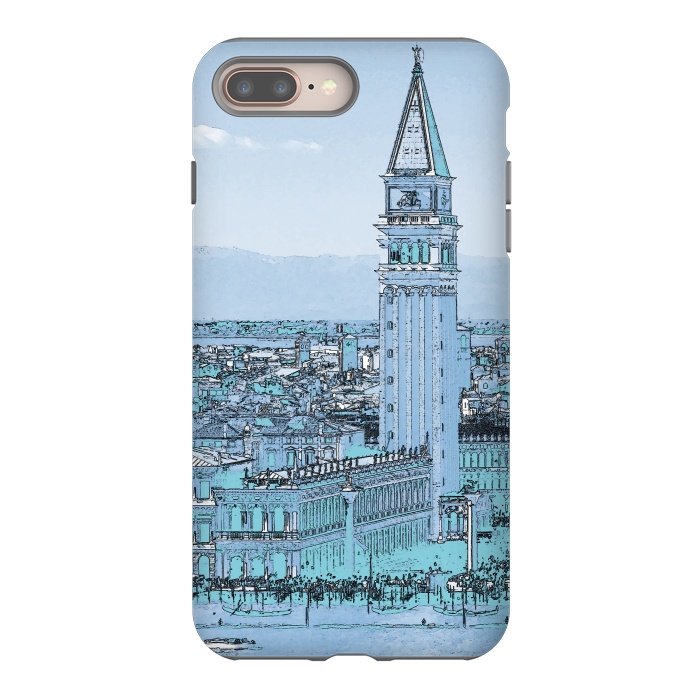 iPhone 8 plus StrongFit San Marco Venice Italy watercolor painting by Oana 