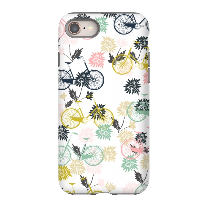 iPhone 8 StrongFit Bicycle and Flowers by Karolina