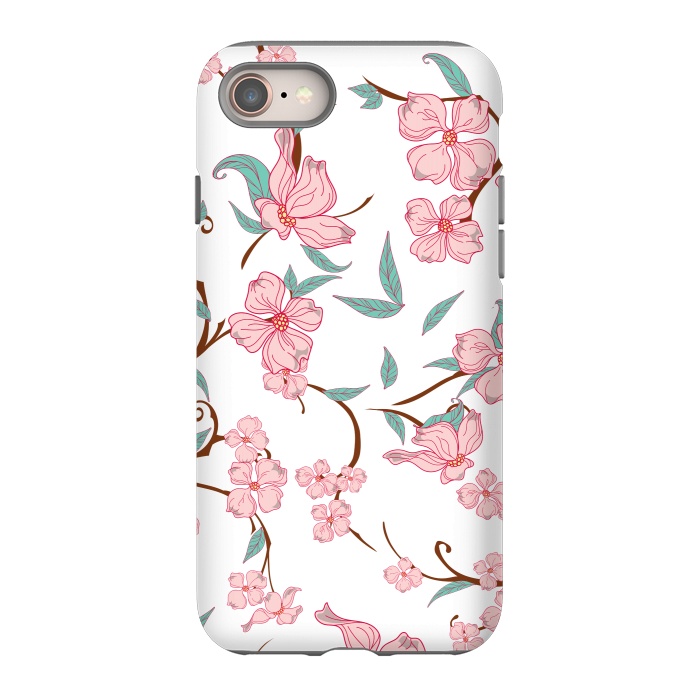 iPhone 8 StrongFit Creepy Flowers Pattern by Bledi