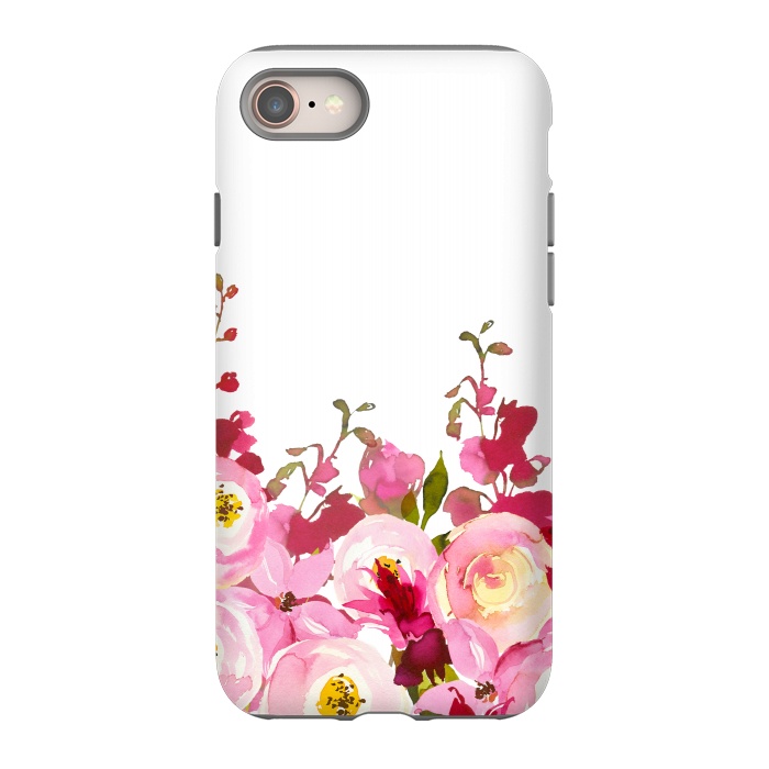 iPhone 8 StrongFit Red and Pink Floral Meadow by  Utart