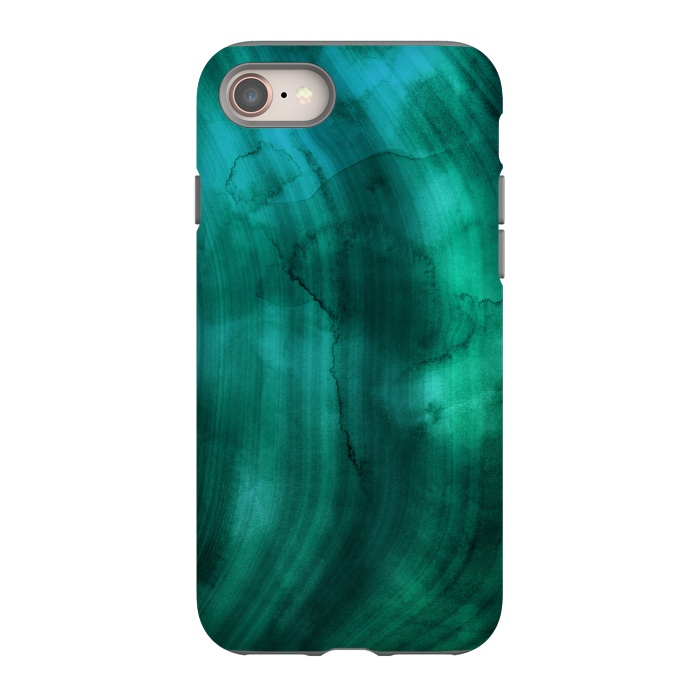 iPhone 8 StrongFit Emerald Ink Marble Texture by DaDo ART