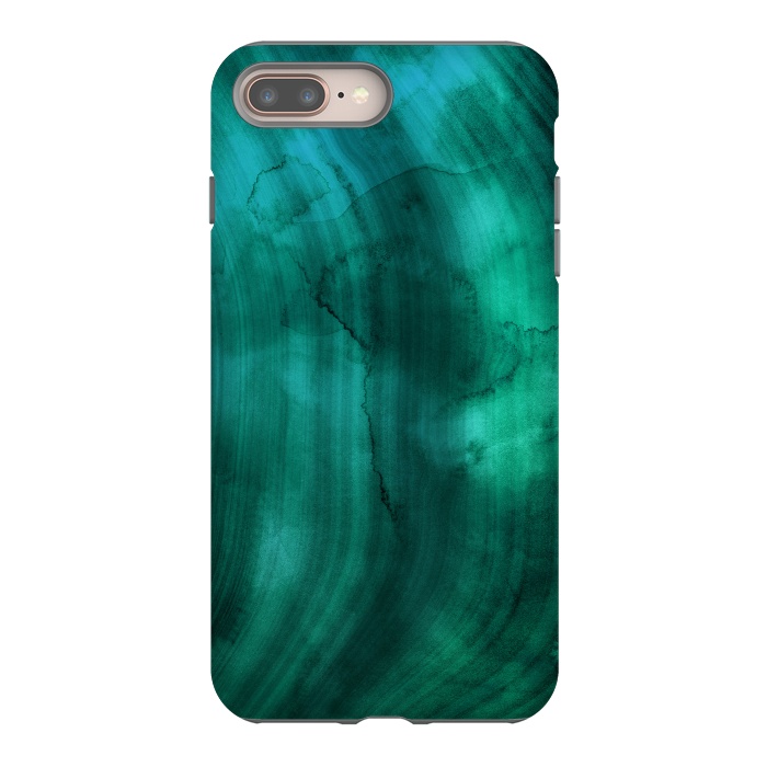 iPhone 8 plus StrongFit Emerald Ink Marble Texture by DaDo ART