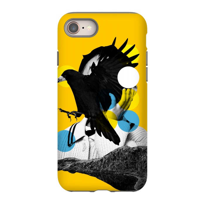 iPhone 8 StrongFit Black Bird Fly by MARCOS COELHO