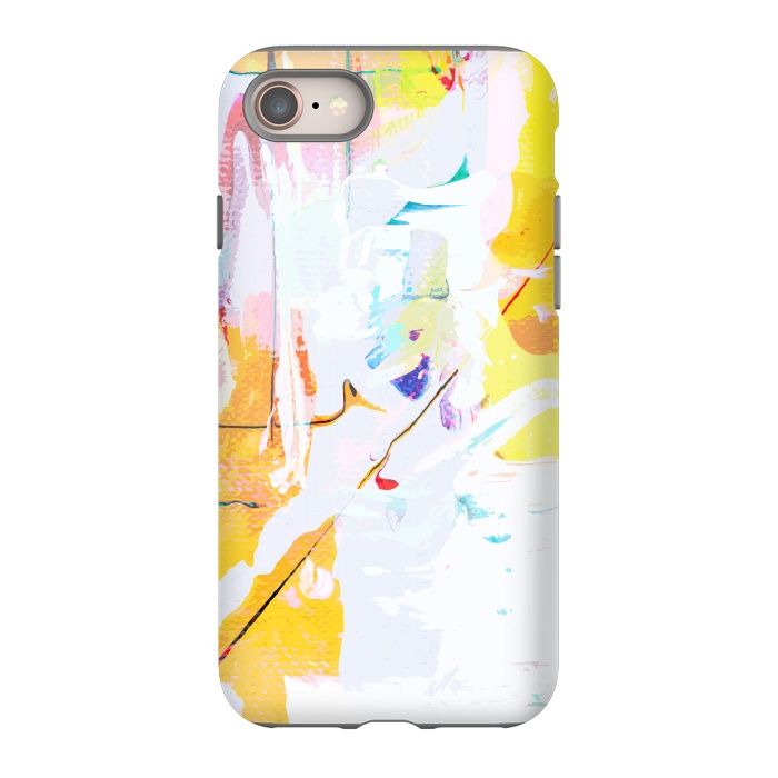 iPhone 8 StrongFit Yellow Modern Abstract by Creativeaxle