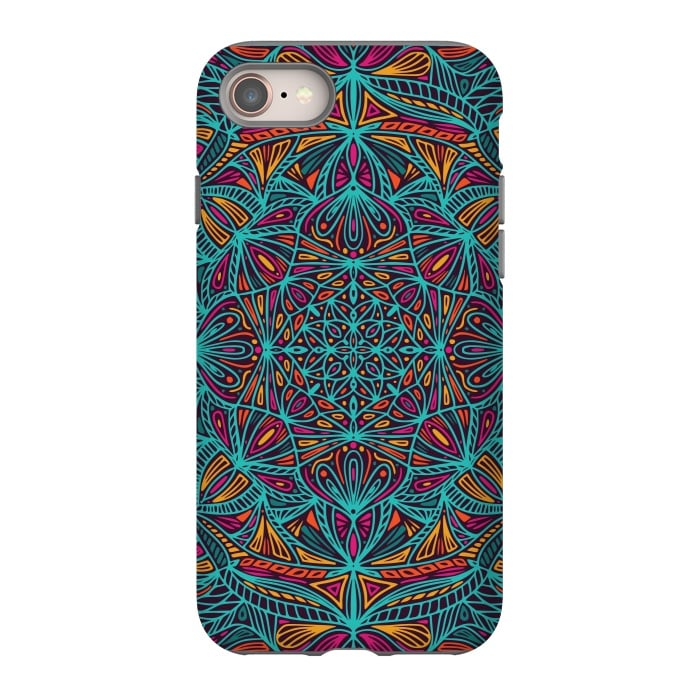iPhone 8 StrongFit Colorful Mandala Pattern Design 19 por Jelena Obradovic
