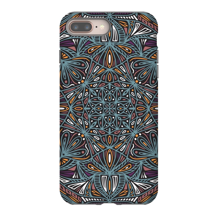 iPhone 8 plus StrongFit Colorful Mandala Pattern Design 21 by Jelena Obradovic