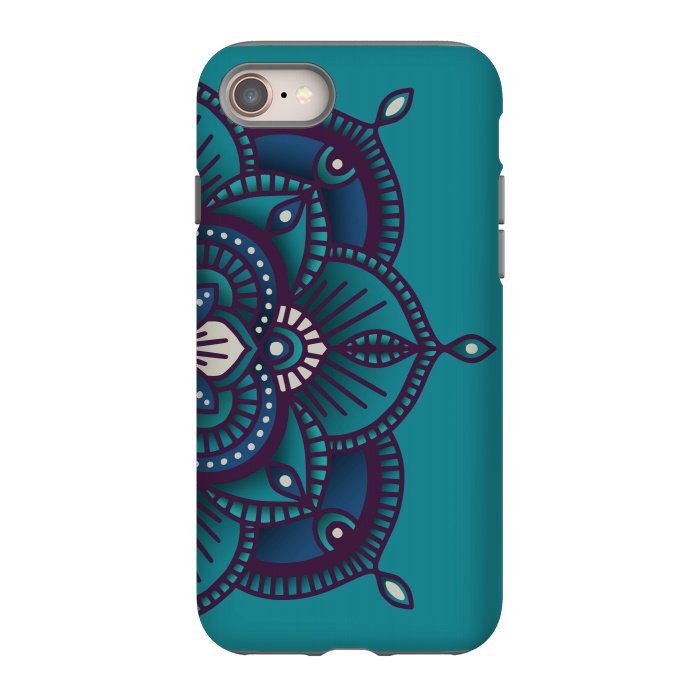 iPhone 8 StrongFit Colorful Mandala Pattern Design 24 by Jelena Obradovic