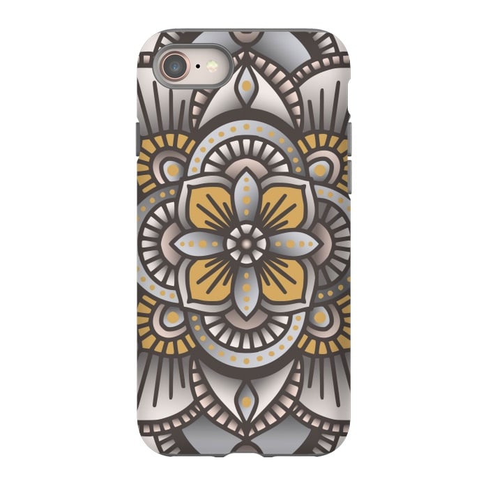iPhone 8 StrongFit Colorful Mandala Pattern Design 26 by Jelena Obradovic