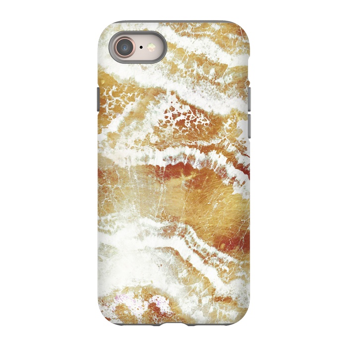 iPhone 8 StrongFit Golden foil marble art by Oana 