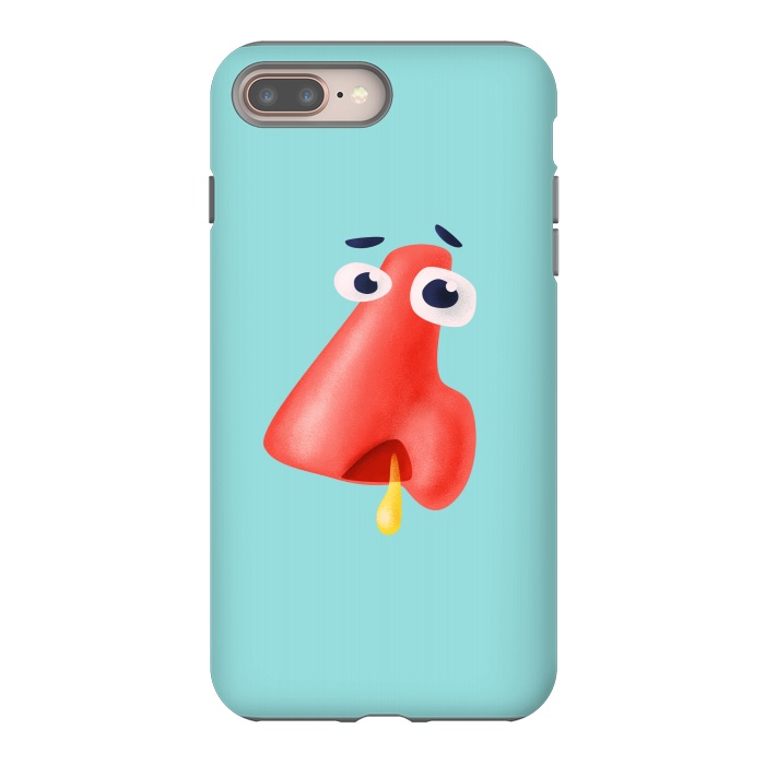 iPhone 8 plus StrongFit Funny runny nose character health humor by Boriana Giormova