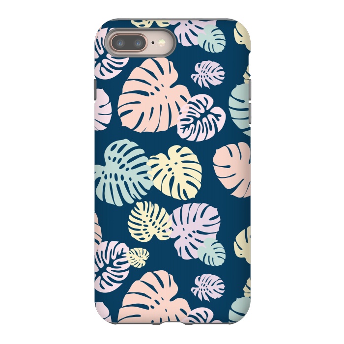 iPhone 8 plus StrongFit Multicolor Tropical Leaves 2 by Bledi