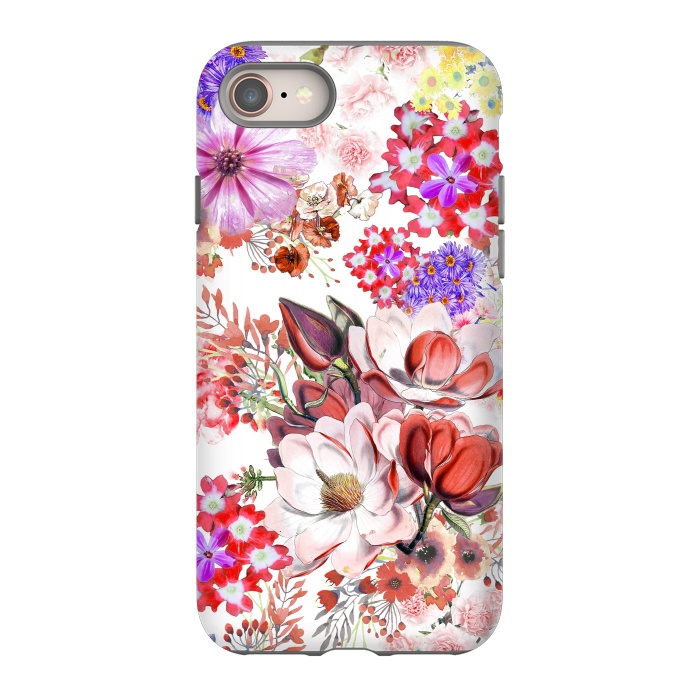 iPhone 8 StrongFit Romantic flowers botanical painting by Oana 