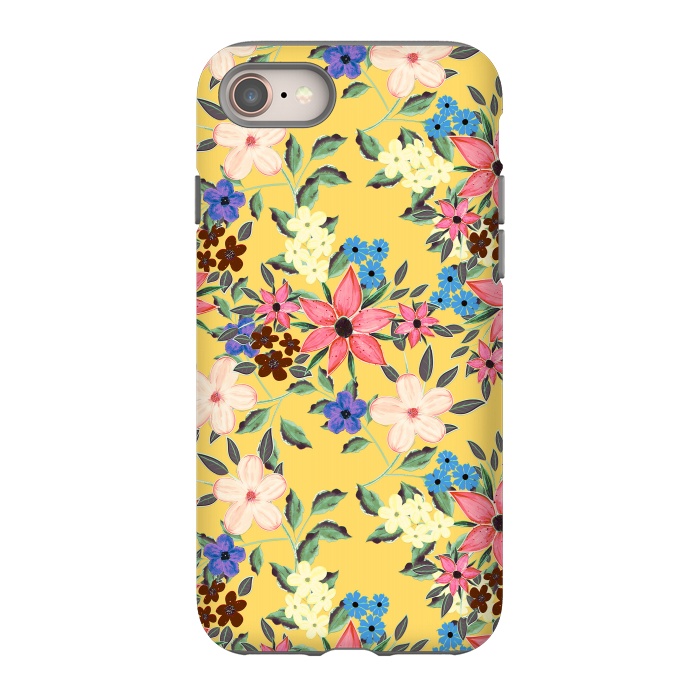 iPhone 8 StrongFit Stylish garden floral design by InovArts