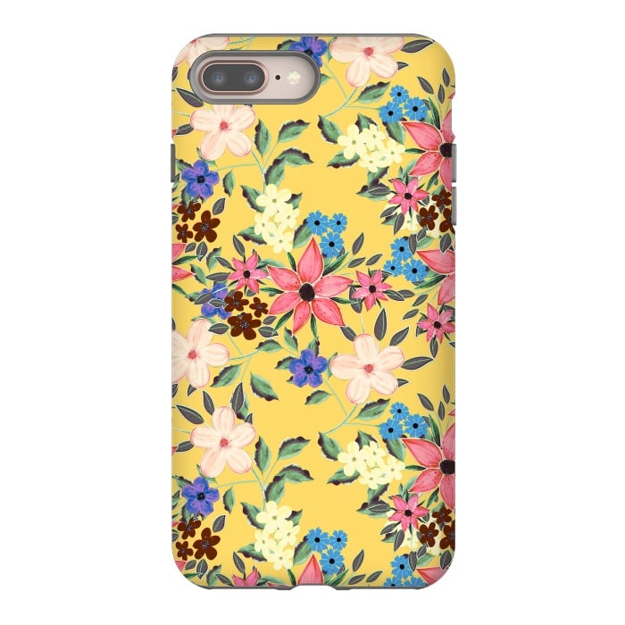 iPhone 8 plus StrongFit Stylish garden floral design by InovArts