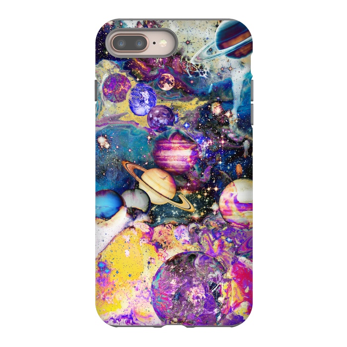 iPhone 8 plus StrongFit Colorful psychedelic space illustration by Oana 