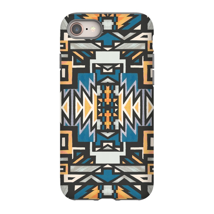iPhone 8 StrongFit Ethnic tribal native geometric pattern by Oana 