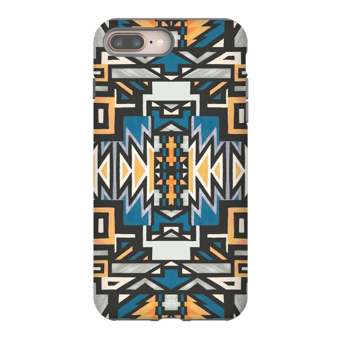 iPhone 8 plus StrongFit Ethnic tribal native geometric pattern by Oana 