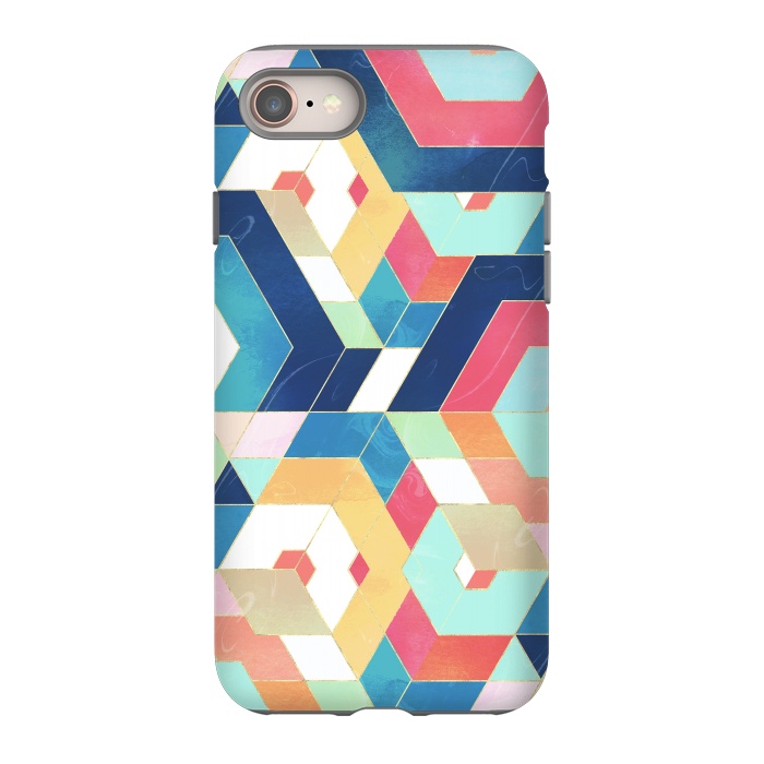 iPhone 8 StrongFit Modern geometric abstract pattern by InovArts