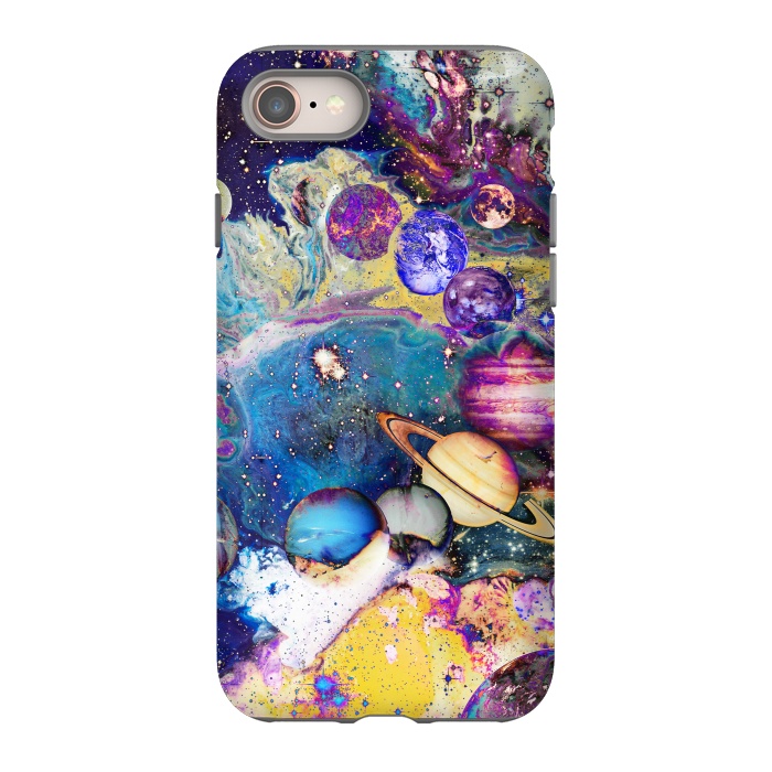 iPhone 8 StrongFit Psychedelic Solar System illustration by Oana 