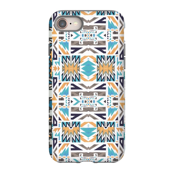 iPhone 8 StrongFit Colorful geo tribal pattern by Oana 