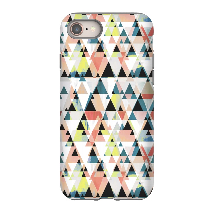 iPhone 8 StrongFit Colorful sprayed triangle pattern by Oana 