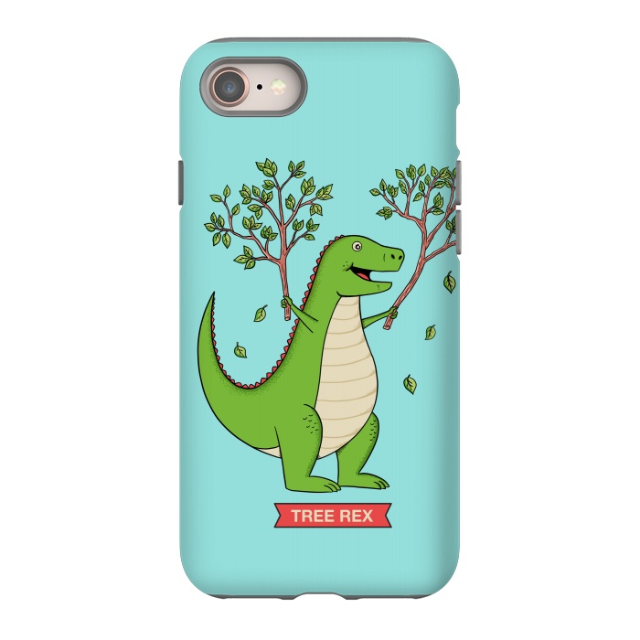 iPhone 8 StrongFit Tree Rex Blue Version by Coffee Man