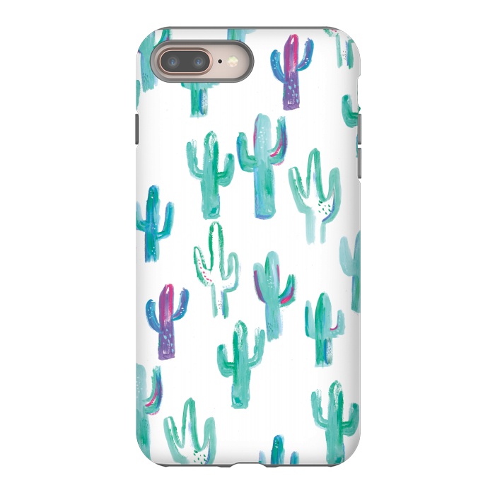 iPhone 8 plus StrongFit Mint cacti by lauradidthis