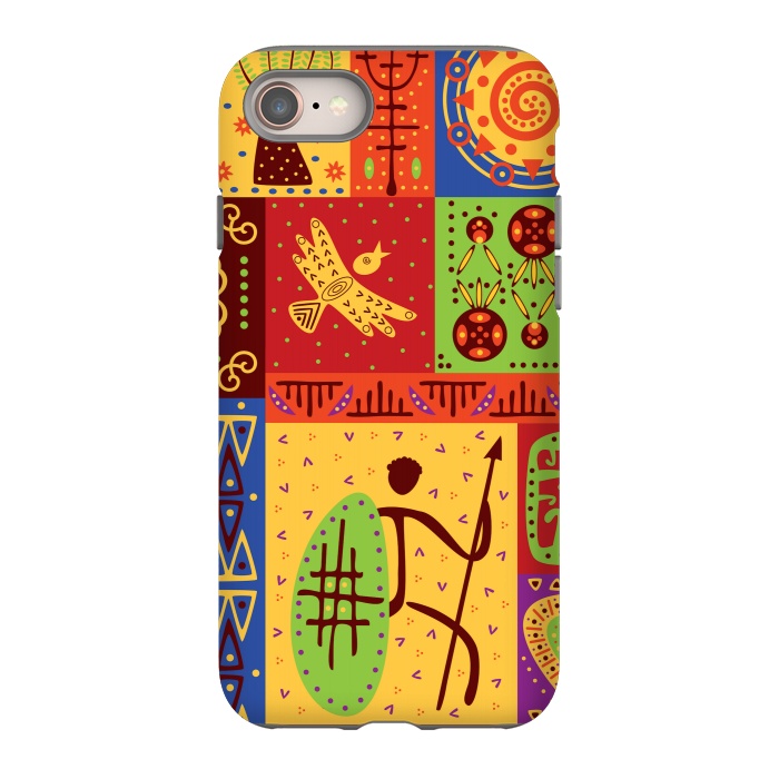 iPhone 8 StrongFit AFRICAN TRIBAL PATTERN by MALLIKA
