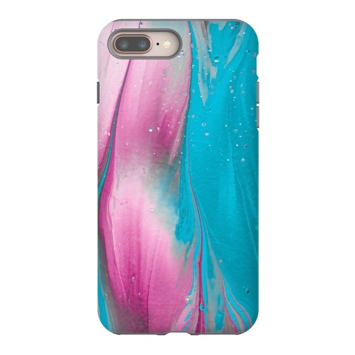 iPhone 8 plus StrongFit Feminine Fantasy Texture Pink Blue by Andrea Haase
