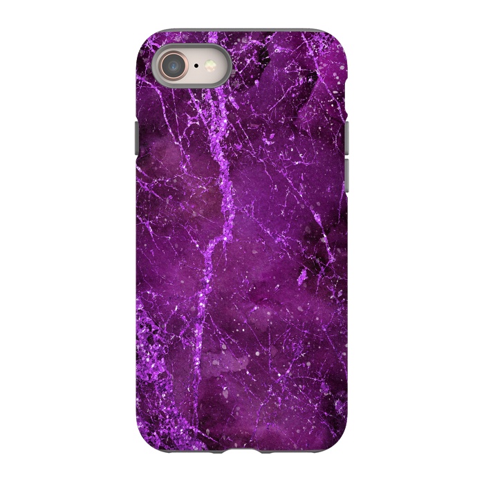 iPhone 8 StrongFit Magic Marble Purple Pink Glamour 2 by Andrea Haase
