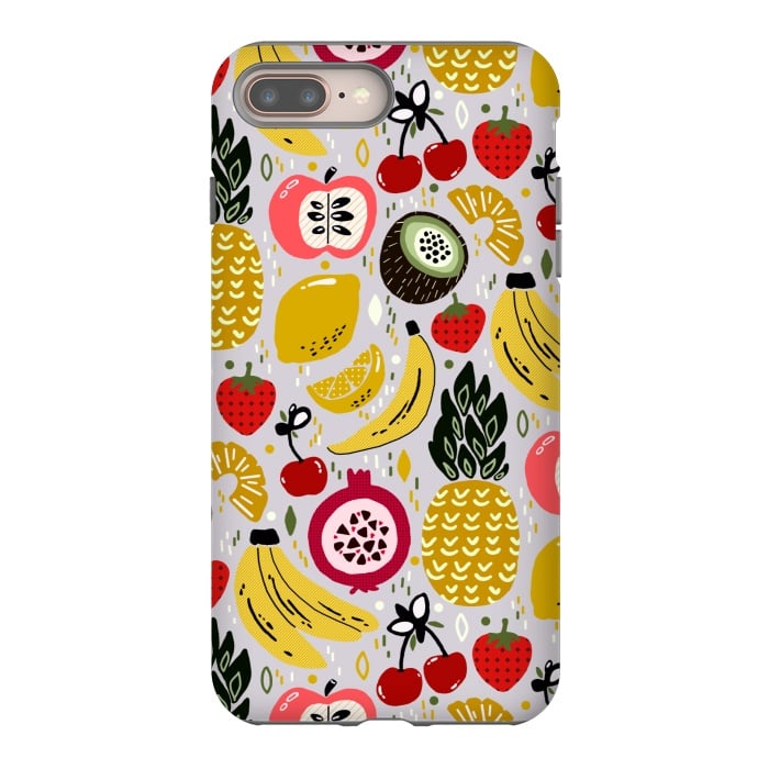 iPhone 8 plus StrongFit Tropical Fresh Funky Fruit  by Tigatiga