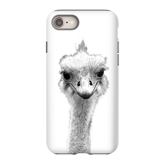 iPhone 8 StrongFit Black and White Ostrich by Alemi