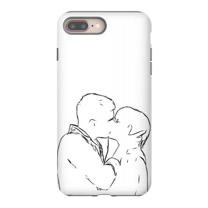 iPhone 8 plus StrongFit Kiss Minimal Drawing by Alemi