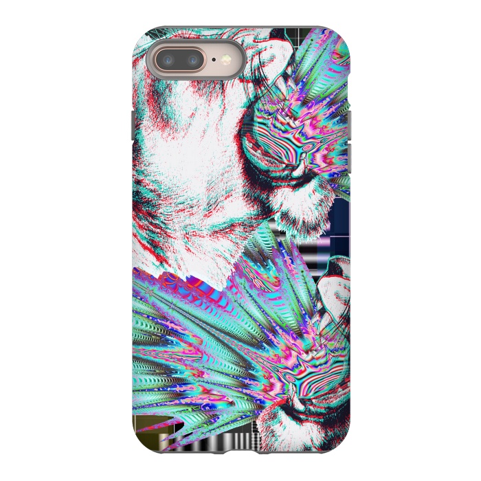 iPhone 8 plus StrongFit Psychedelic colors tiger roar by Oana 