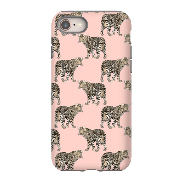 iPhone 8 StrongFit Trendy Chic leopard animal pattern by InovArts