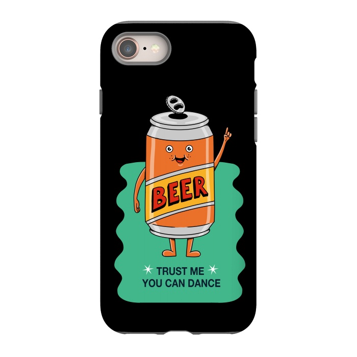 iPhone 8 StrongFit Beer you can dance black by Coffee Man