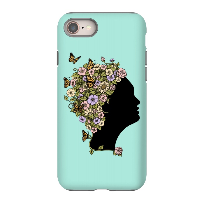 iPhone 8 StrongFit Floral lady by Coffee Man