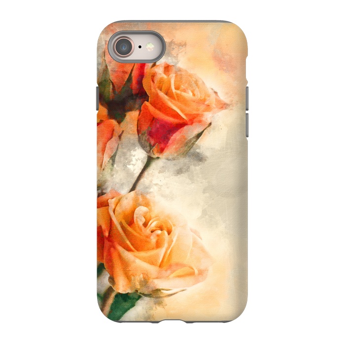iPhone 8 StrongFit Orange Rose by Creativeaxle